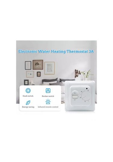 Youmex Beyaz R1m.703 3a Su Isıtma Termostati - Zemin Sıcaklığı Kontrolü, Manuel Devre, Led Gösterge, Doğru Algılama