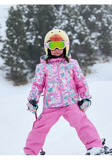 Roxy Erltj03025-41162 Snowy Tale Jk Kız Çocuk Kayak Montu Renkli Çok Renkli