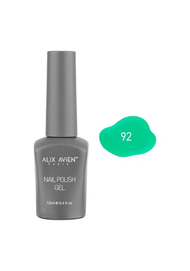 Alix Avien Koyu Yeşil Kalıcı Oje 92-yoğun Renk Veren Jel Oje 12 Ml-nail Uv Gel Polish 92