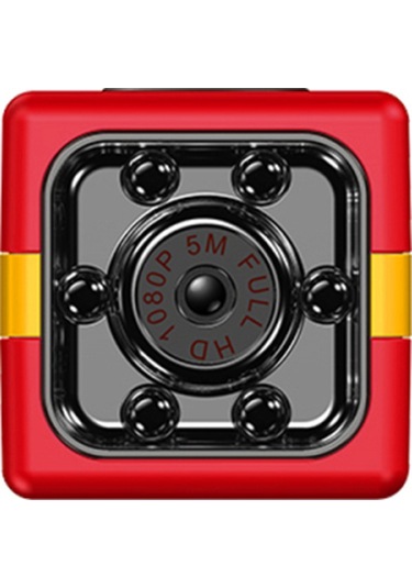 Mini Kamera Full Hd 1080p Güvenlik Kamerası Taşınabilir Küçük Ev Kamerası Gece Görüşü Ve Hareket Algılama İle İç Ve Dış Mekan, Spor Kırmızı