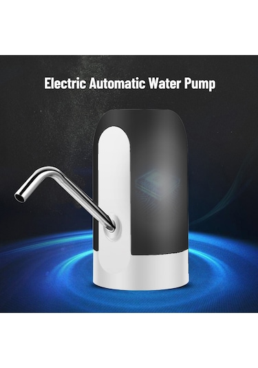 Leezsing Otomatik Elektrikli Su Pompası Galon Su Sebili Şarj Edilebilir Evrensel Gürültüsüz Su Isıtıcısı Pompası Usb Kablosu Siyah