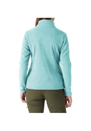 Genıus Store Kadın Tam Fermuarlı Kalın Outdoor Polar Ceket Mint Yeşili