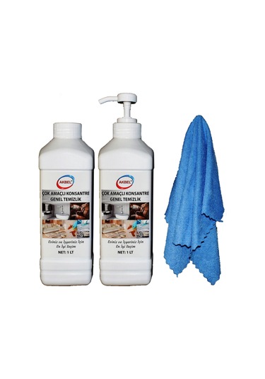 Akbel Çok Amaçlı Temizleyici 2 x 1 L + Pompa + Mikrofiber Bez