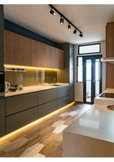 Mutfak Dolabı Ve Tezgah Altı 300 Cm Led Şerit Profil Aydınlatma Anahtarlı Beyaz