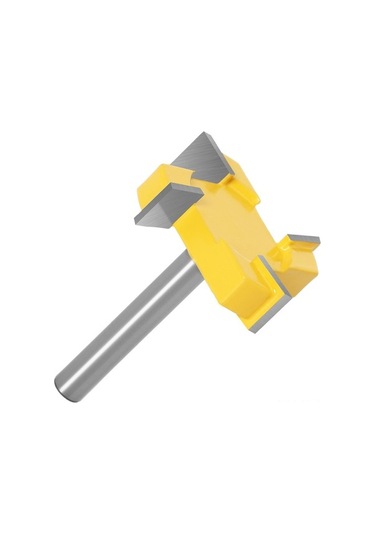 Pazly 8mm Şaft 4 Kenar T Tipi Yiv Kesici, Ahşap İşleme Matkap Ucu