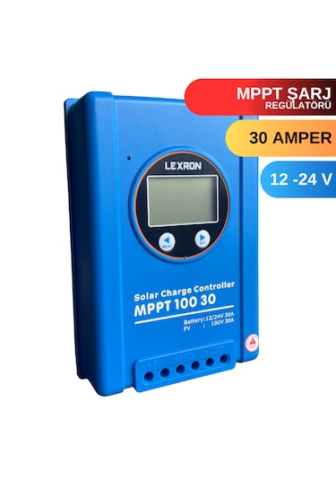 Lexron 30 Amper 12V -24V Mppt Solar Şarj Kontrol Cihazı 30A