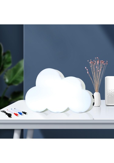 Homyl Yeniden Yazılabilir Gece Lambası Not Panoları Yılbaşı Beyaz