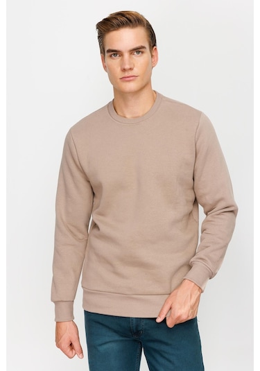 Igs İgs Erkek Camel Standart Bisiklet Yaka Sweatshirt Camel