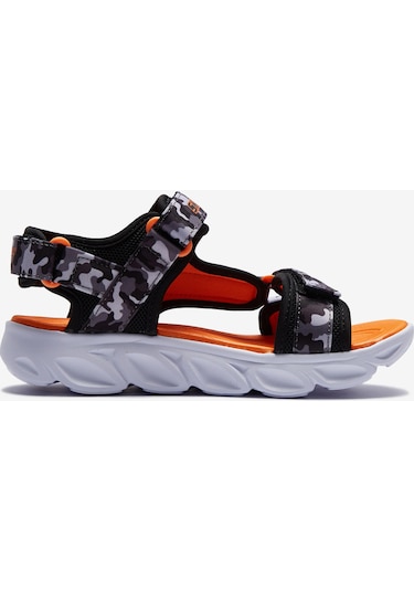 Skechers Hypno - Splash Büyük Erkek Çocuk Siyah Işıklı Sandalet 400077L Bgor Siyah
