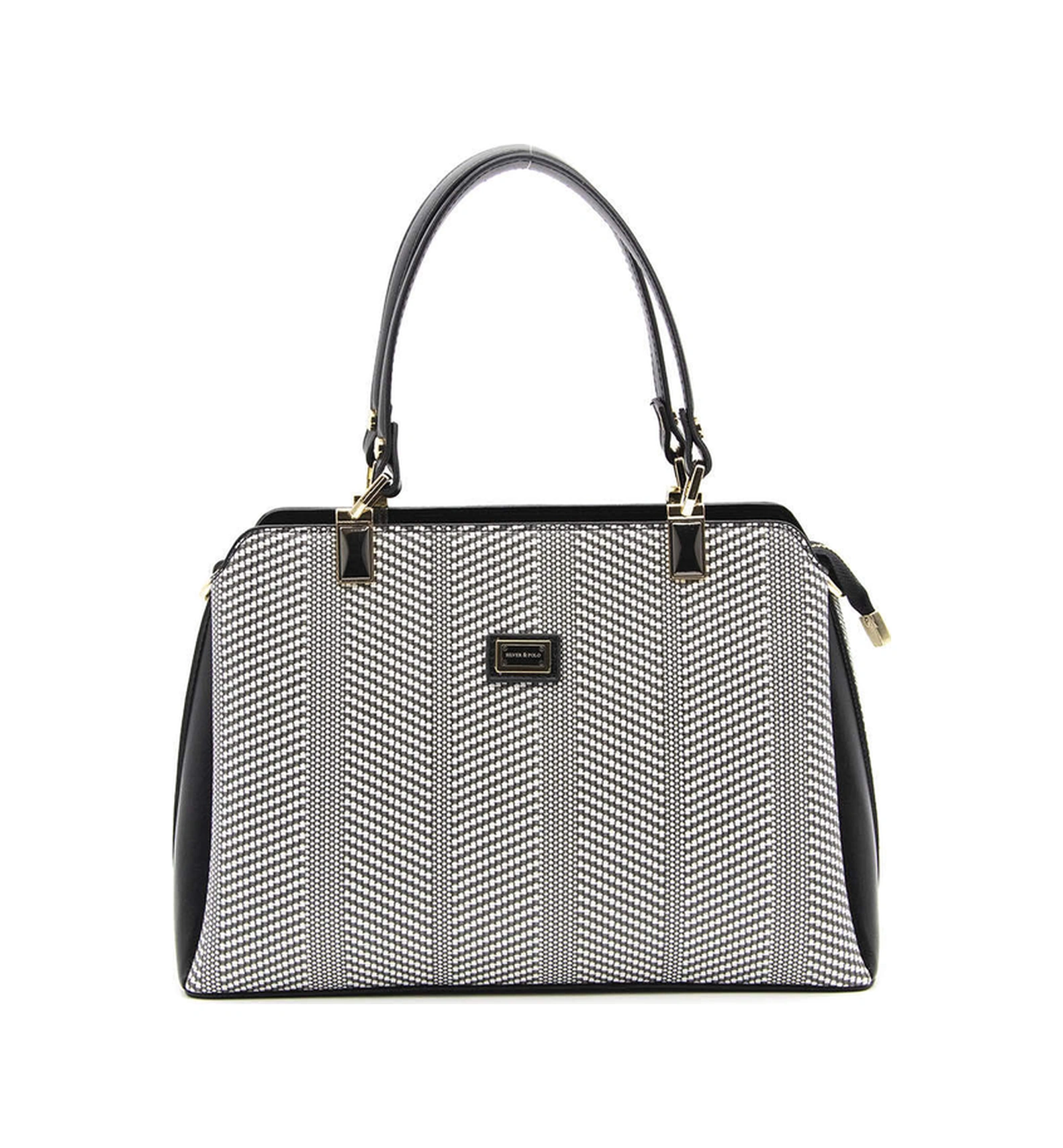 Silver Polo Kadın El Ve Çapraz Çanta 972 Siyah Beyaz