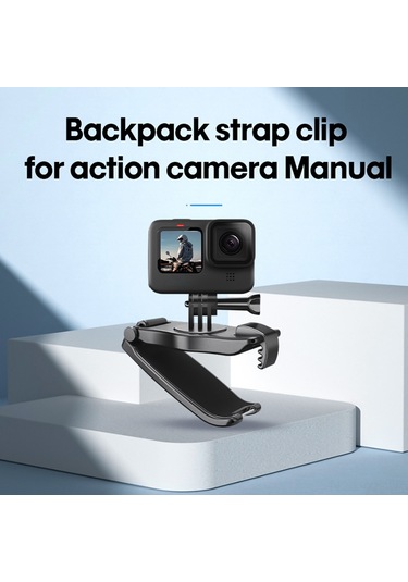 Yifomall Startrc Kamera Askı Sabitleyici Klipsi 360 Döner Abs+pom+silikon Djı Action 3/ınsta360 X3/gopro Hero 8-12 Uyumlu M5 Somun Ve Adaptör İle