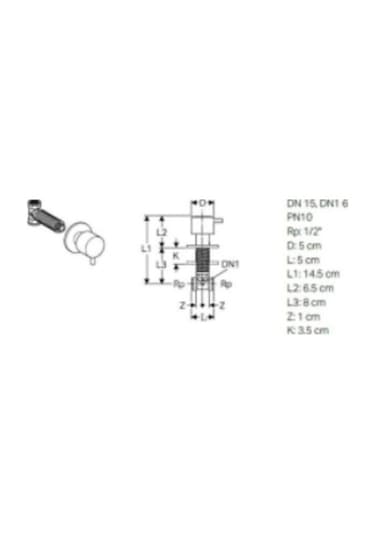 Geberit 616.004.14.1 Ankastre Stop Valf - Siyah Siyah