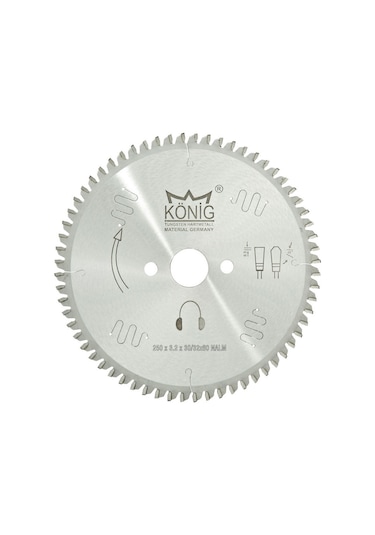 König Alüminyum Ve Pvc Daire Testere 250 3,2 30z80