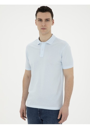 Pierre Cardin Erkek Buz Mavisi Tişört Basic 50280754-vr095 Buz Mavi