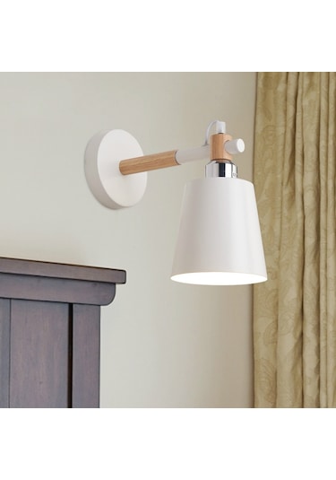 Merdiven Koridoru Başucu Yatak Odası Duvar Lambası Yaratıcı Basit Arka Plan Restoran Eğik Varil Işık, Ac 220v Siyah