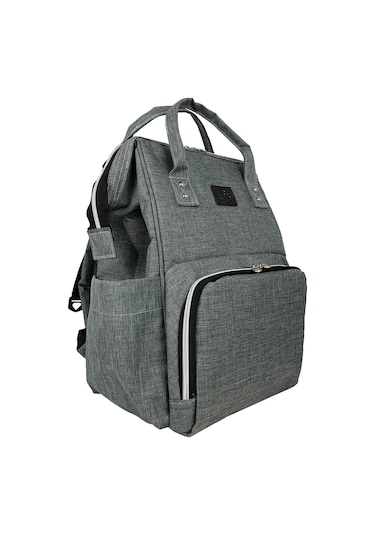 Stylo Star Anne Bebek Bakım Sırt Çantası + Termos Çanta Gri