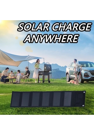 Elmpaly Usb-c Güneş Paneli 6 Katlanır Taşınabilir Şarj Cihazı Tablet Laptop Kamp
