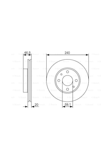 Fiat Siena 1.2 1999-2001 Bosch Ön Disk 2 Adet N11.1261