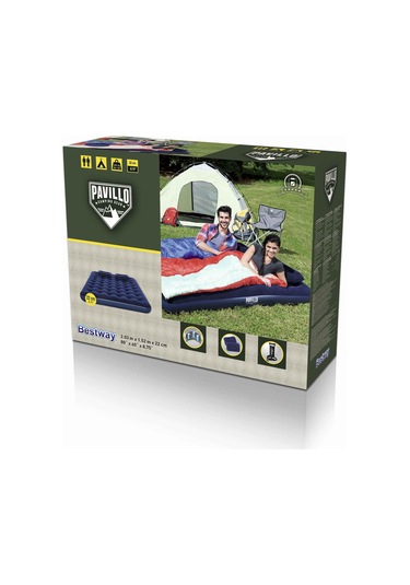 Bestway Şişme Yatak Yastık ve El Pompalı 203x152x22 - 67374