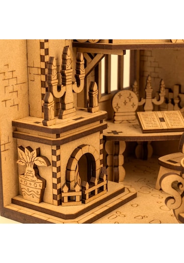 Peri Evi Ahşap Maket Seti Dıy Miniatür Büyülü Peri Evi Peri Led Hediye 3d Puzzle