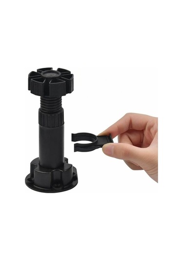 Novahub 12 Ayarlanabilir Dolap Ayakları Seti - 120-150mm Yükseklik, Plastik, Dayanıklı, Mobilya Ayağı Klipsli -