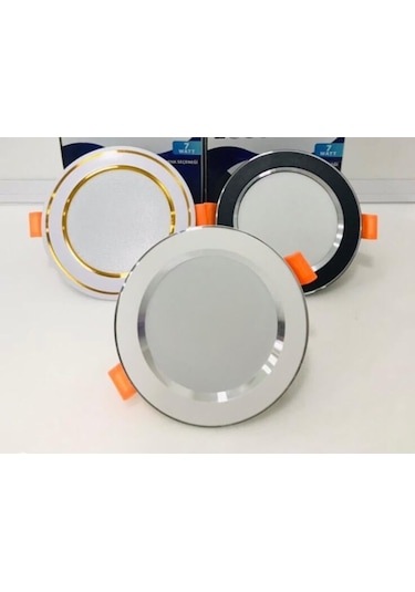 7W 3 Renk Sıva Altı Led Downlight Spot - Gold Kasa