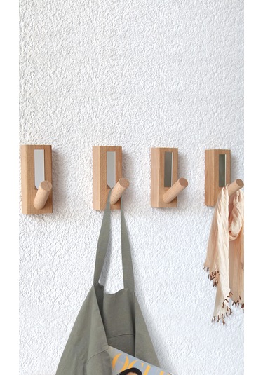 Ahşap Askılık 4 Lü Ahşap