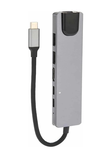 8 Port Çoklayıcı Macbook Ile Uyumlu Çoğaltıcı Type-c Dönüştürücü Tf Sd Kart