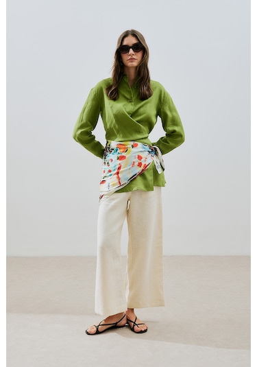 Saten Desenli Şal Gıa Gıa