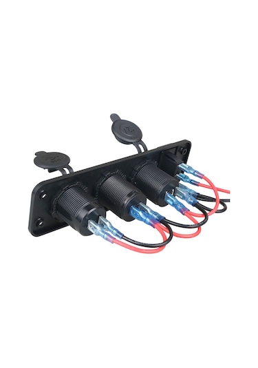 Yunboo Araç Ve Gemi Usb Şarj Paneli, 3.1a Çift Usb, Kırmızı Voltmetre, Anahtar Ve Alım Dizaynı, 12-24v, Kırmızı Renk