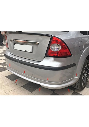 Ford Focus 2 Sedan Arka Ek Difüzör Siyah Plastik 2004 2005 2006 2007 2008 Arka-difizör-bodykit-ek