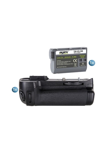 Nikon D7200 D7100 için Meike Battery Grip + 1 Ad. En-El15B Bataya