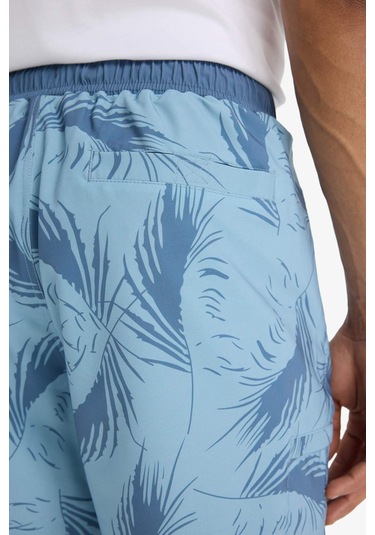 Defacto Defactofit Regular Fit Desenli Esnek Dokulu Deniz Şortu D9630ax25hsbe523 Mavi