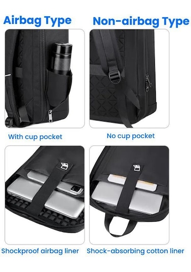 Sones Usb+type-c Şarj Portlu 15,6-16,6 İnç Sert Kabuklu Dizüstü Bilgisayar Sırt Çantası Unisex Hırsızlığa Karşı Korumalı Mavi İş Seyahat Çantası Diğer