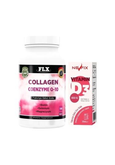 Collagen Coenzyme Biotin Selenium 180  Tablet Nevfix D3