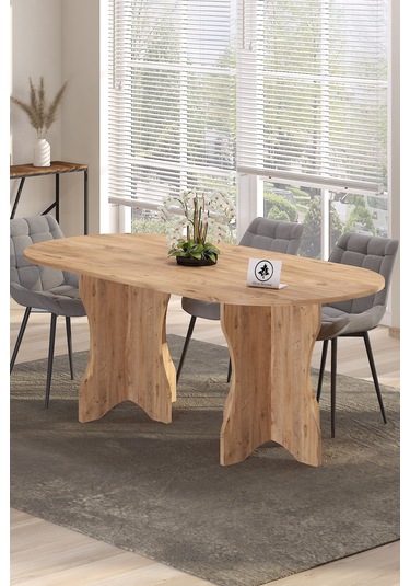 Yemek Masası Mutfak Masası 180x90 Balkon Masası Atlantik Çam