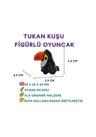 7'li Set Yarasa Ejderha Kaplumbağa Tukan Kuşu Zürafa Salyangoz