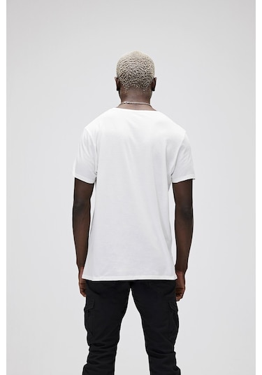 Bad Bear Erkek Logo Baskılı T-Shirt 19.01.07.002 Beyaz