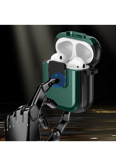 Airpods Uyumlu 3 Tpu + Pc Kablosuz Kulaklık Kılıfı İçin Manyetik Anahtarlı Kırmızı