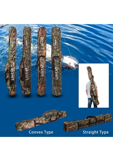 Lixada Balıkçılık Çantası Çift Katmanlı Büyük Kapasiteli Olta Takımı Çantası 120/150 Cm