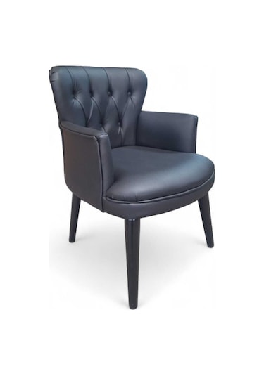 Siyah Deri Ahşap Ayaklı Ofis Koltuk Takımı Büro Koltuk Ve Kanepeleri Deri Ofis Büro Mobilyası Siyah