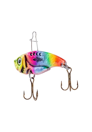 Vibrasyon Yem - Lrf/spin Jig - Fishack Vibrax - 15g 55mm - Rainbow Fury - Uv Boyalı