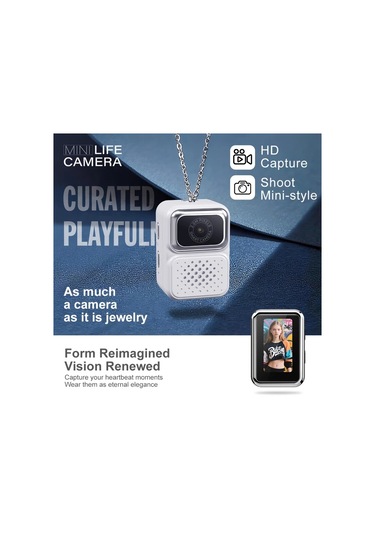 Elmpaly Gümüş Gri Mini Vücut Kamerası: Hareket Algılama, Gece Görüşü, Otomatik Takip, Tf Kart Ve Taşınabilir Tasarım