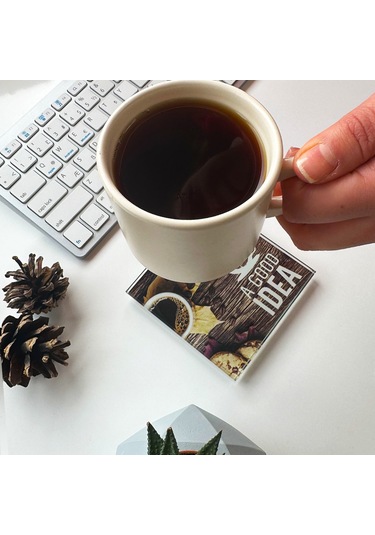 Decorita Cam Bardak Altlığı | Always Good Idea | 4'lü Takım Çok Renkli