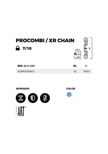 1.50 Metre Granit Güvenlik Sertifikalı Luma Zincir Kilit