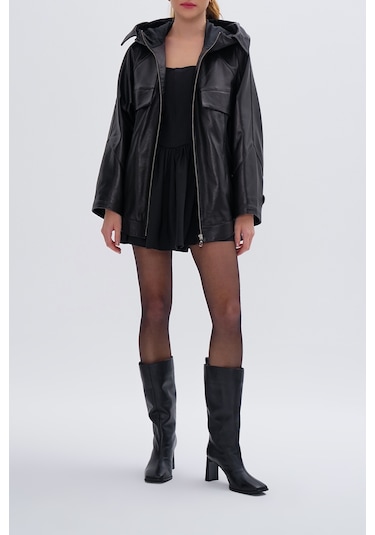 Valmenti Kadın Hakiki Deri Siyah Mont 616 Z-4002 Bn Derımont Sk24/25 Sıyah Siyah