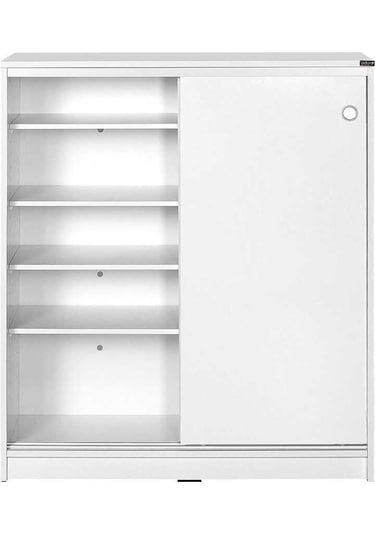 Diamond 5 Raflı Sürgülü Dolap - Beyaz