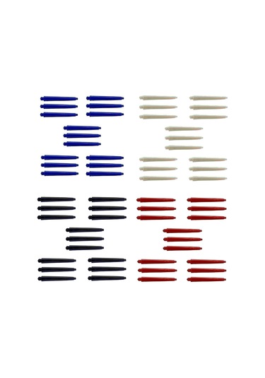 60 Adet (20 Set) 48 mm Orta-Medium Dartsan Dart Şaft. Karışık R.