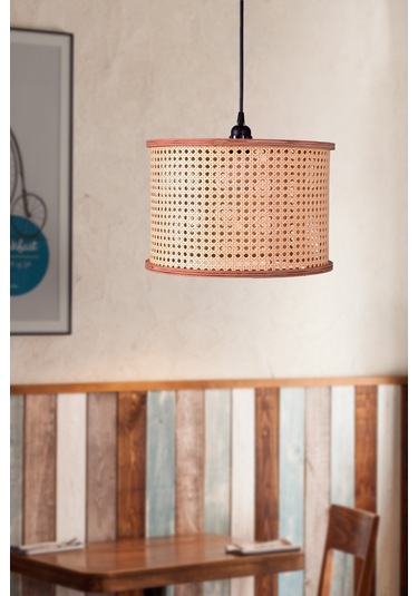 Istanbul Serisi Seda Hazeran Avize Sarkıt 35cm Ahşap