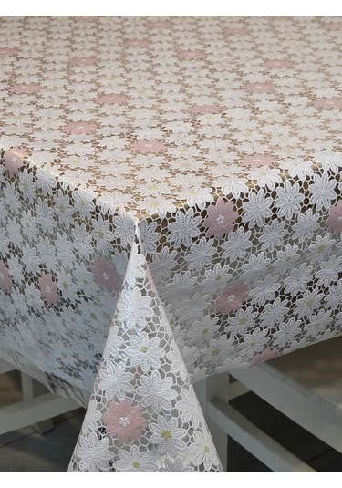 Ithal Pvc Muşamba - Desenli Silinebilir Masa Örtüsü 07nl62 Pembe